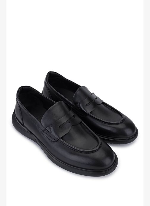 Giampiero Nicola Erkek Hakiki Deri Siyah Casual Ayakkabı - Görsel 3