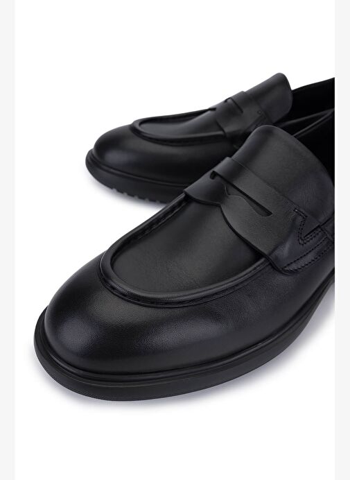 Giampiero Nicola Erkek Hakiki Deri Siyah Casual Ayakkabı - Görsel 4