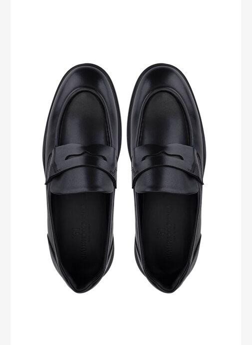 Giampiero Nicola Erkek Hakiki Deri Siyah Casual Ayakkabı - Görsel 6