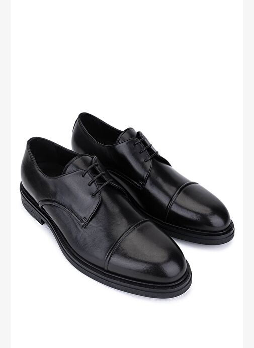 Giampiero Nicola Erkek Hakiki Deri Siyah Casual Ayakkabı - Görsel 3
