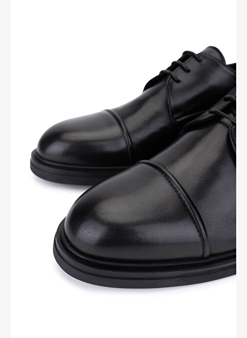 Giampiero Nicola Erkek Hakiki Deri Siyah Casual Ayakkabı - Görsel 4