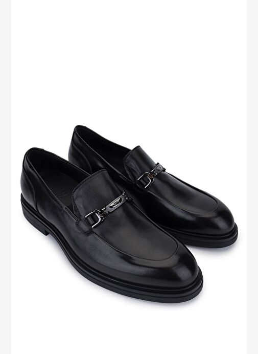 Giampiero Nicola Erkek Hakiki Deri Siyah Casual Ayakkabı - Görsel 3