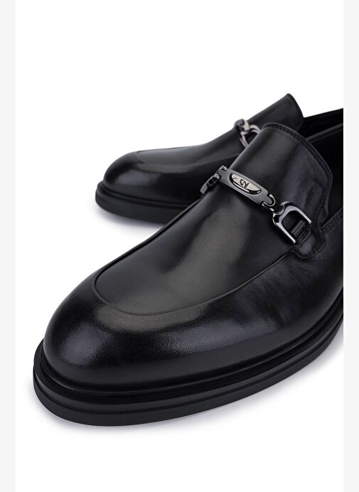 Giampiero Nicola Erkek Hakiki Deri Siyah Casual Ayakkabı - Görsel 4