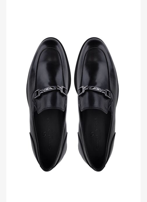 Giampiero Nicola Erkek Hakiki Deri Siyah Casual Ayakkabı - Görsel 6