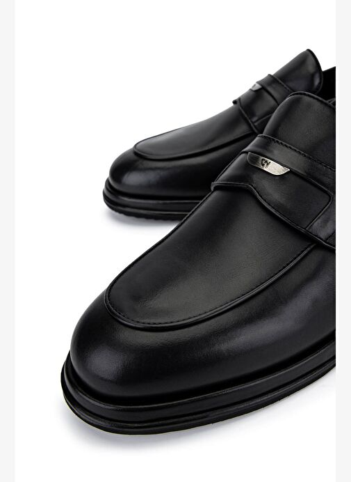 Giampiero Nicola Erkek Hakiki Deri Siyah Casual Ayakkabı - Görsel 5