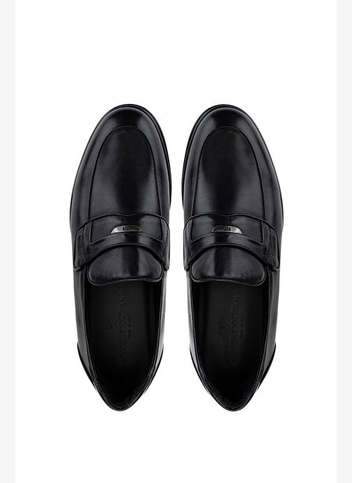 Giampiero Nicola Erkek Hakiki Deri Siyah Casual Ayakkabı - Görsel 6