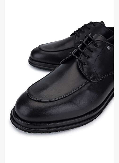 Giampiero Nicola Erkek Hakiki Deri Siyah Klasik Ayakkabı - Görsel 4