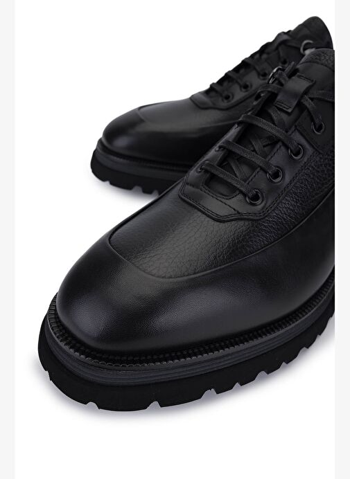 Giampiero Nicola Erkek Hakiki Deri Siyah Casual Ayakkabı - Görsel 4