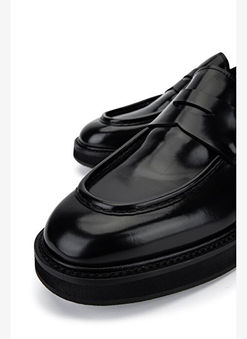 Giampiero Nicola Erkek Hakiki Deri Siyah Casual Ayakkabı - Görsel 5