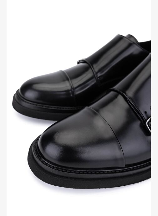 Giampiero Nicola Erkek Hakiki Deri Siyah Casual Ayakkabı - Görsel 4