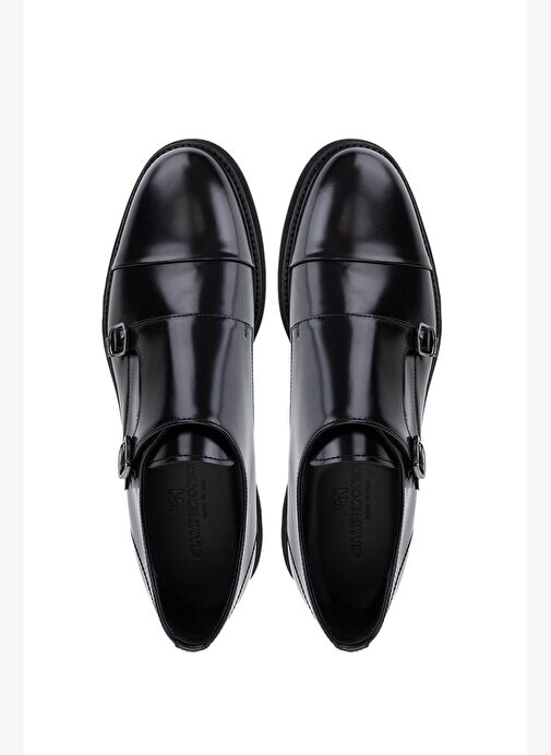 Giampiero Nicola Erkek Hakiki Deri Siyah Casual Ayakkabı - Görsel 6