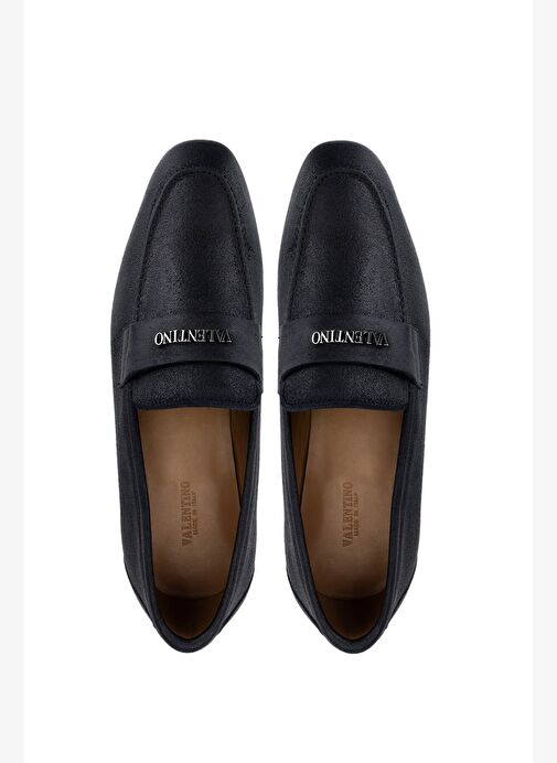VALENTINO Erkek Hakiki Deri Siyah Loafer Ayakkabı - Görsel 6