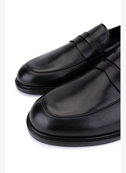 Valentino Erkek Hakiki Deri Siyah Klasik Ayakkabı - Görsel 4