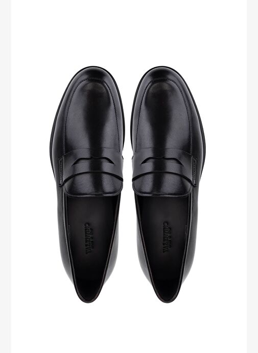 Valentino Erkek Hakiki Deri Siyah Klasik Ayakkabı - Görsel 6
