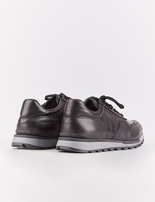 Cabani Ayakkabı Siyah Erkek Deri Sneaker 12670 - Görsel 4