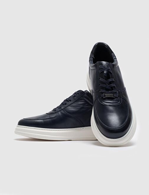 Cabani Ayakkabı Lacivert Erkek Deri Sneaker 21365 - Görsel 6