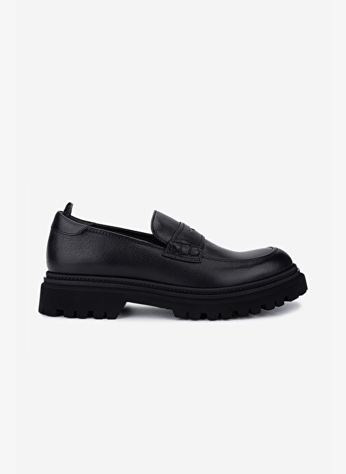 Rossi Erkek Hakiki Deri Siyah Loafer Ayakkabı - Görsel 2