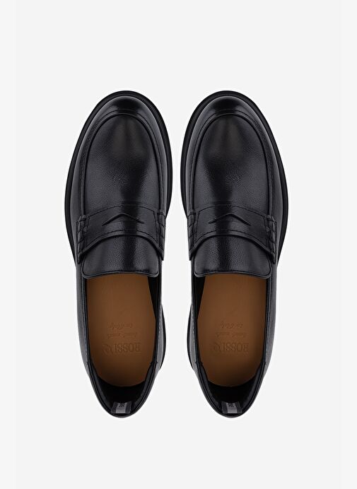 Rossi Erkek Hakiki Deri Siyah Loafer Ayakkabı - Görsel 6