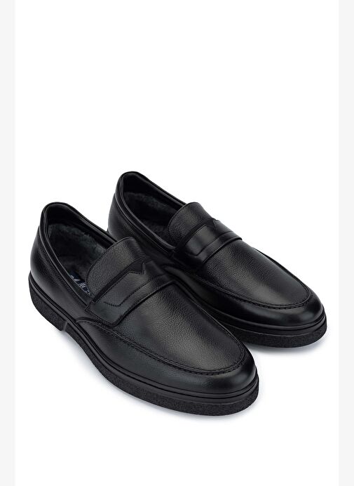 Rossi Erkek Hakiki Deri Siyah Casual Ayakkabı - Görsel 3