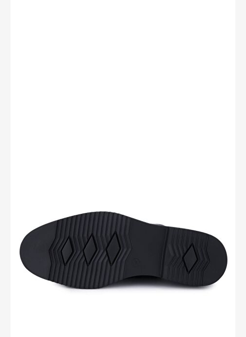 Rossi Erkek Hakiki Deri Siyah Casual Ayakkabı - Görsel 5