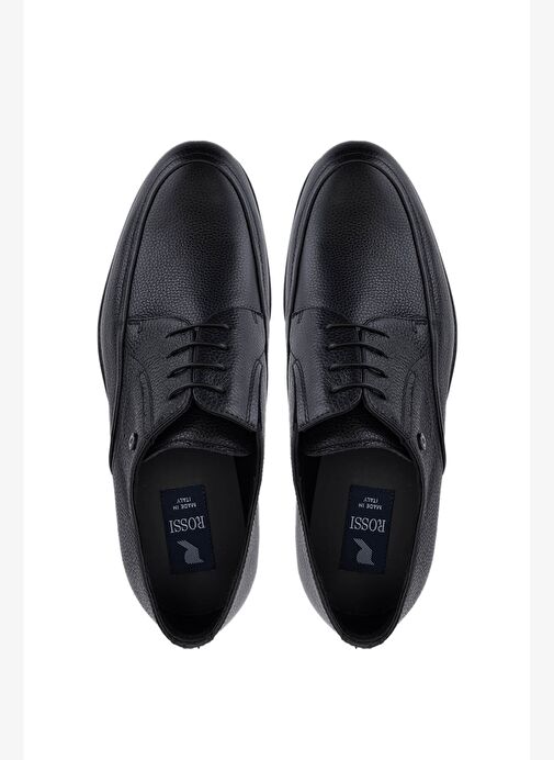 Rossi Erkek Hakiki Deri Siyah Casual Ayakkabı - Görsel 6