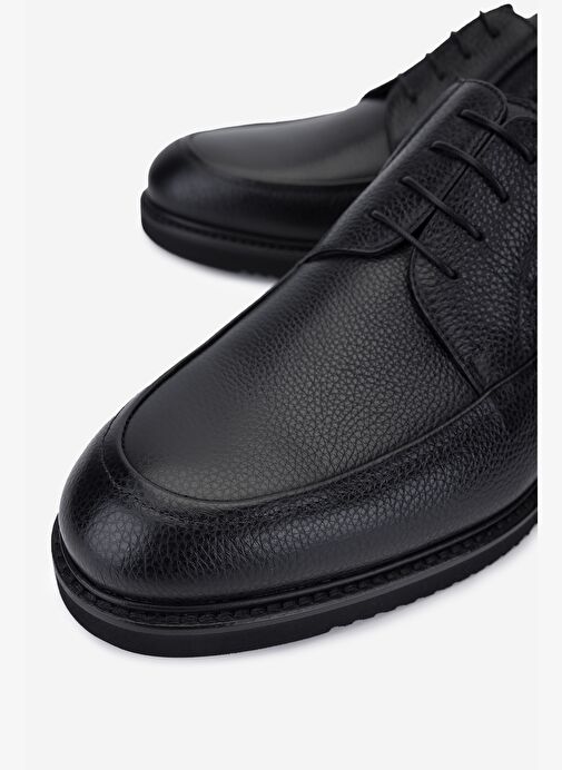 Rossi Erkek Hakiki Deri Siyah Casual Ayakkabı - Görsel 4