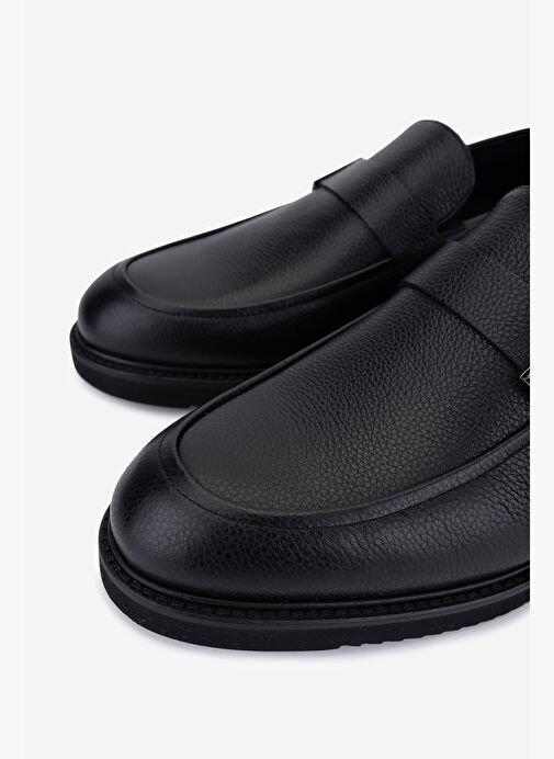 Rossi Erkek Hakiki Deri Siyah Casual Ayakkabı - Görsel 4