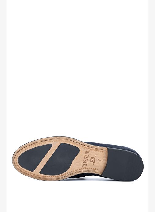 Rossi Erkek Hakiki Deri Lacivert Süet Makosen Ayakkabı - Görsel 4