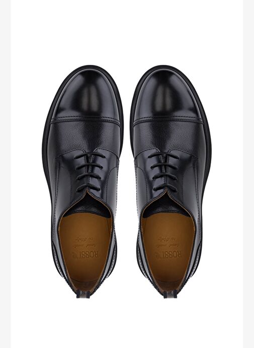 Rossi Erkek Hakiki Deri Siyah Casual Ayakkabı - Görsel 6