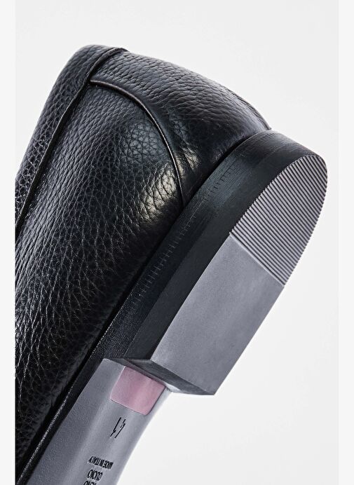 Rossi Erkek Hakiki Deri Siyah Makosen Ayakkabı - Görsel 6