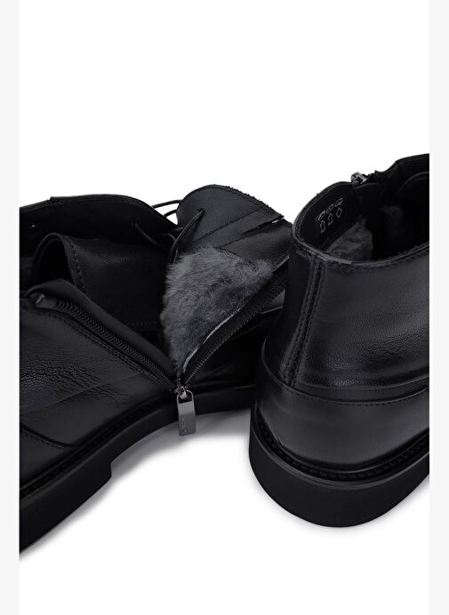 Rossi Erkek Hakiki Deri Siyah Klasik Bot - Görsel 6