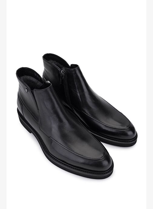Rossi Erkek Hakiki Deri Siyah Klasik Bot - Görsel 3