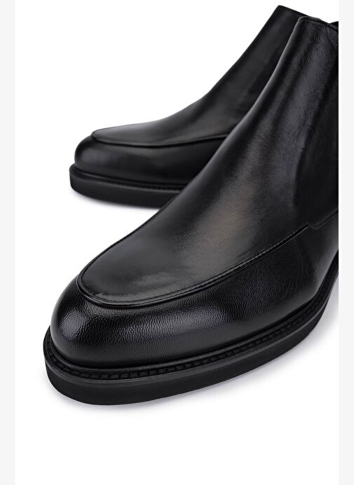 Rossi Erkek Hakiki Deri Siyah Klasik Bot - Görsel 4