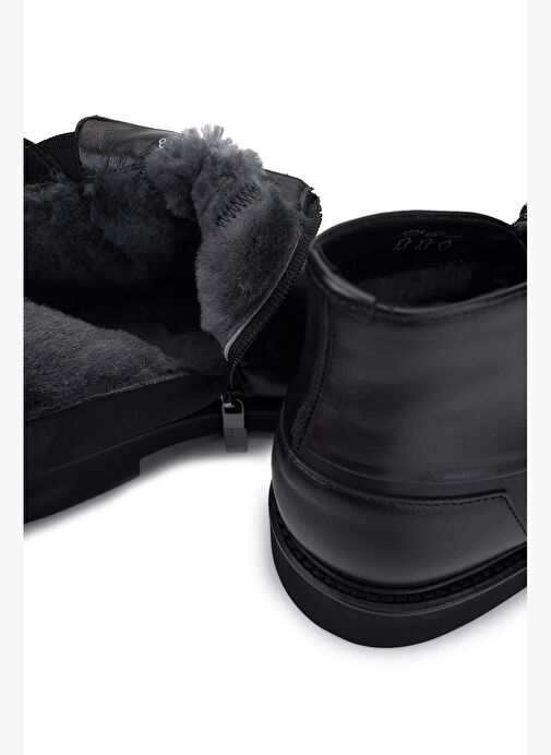 Rossi Erkek Hakiki Deri Siyah Klasik Bot - Görsel 6