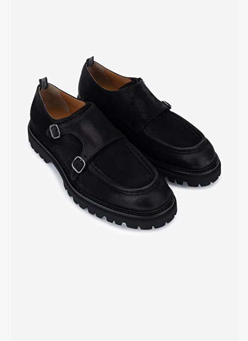 Rossi Erkek Hakiki Deri Siyah Casual Ayakkabı - Görsel 3