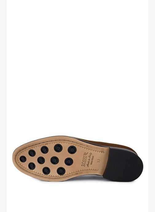 Rossi Kadın Hakiki Deri Kahverengi Loafer Ayakkabı - Görsel 5