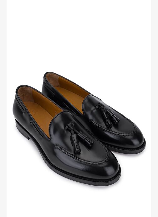 Rossi Kadın Hakiki Deri Siyah Loafer Ayakkabı - Görsel 3