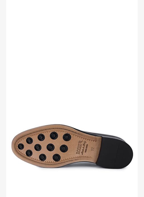 Rossi Kadın Hakiki Deri Siyah Loafer Ayakkabı - Görsel 5