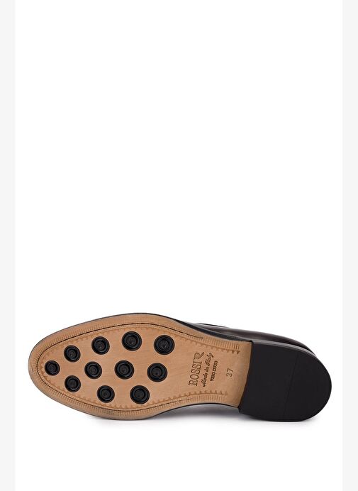 Rossi Kadın Hakiki Deri Bordo Loafer Ayakkabı - Görsel 5