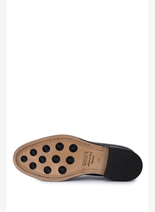 Rossi Kadın Hakiki Deri Siyah Loafer Ayakkabı - Görsel 5