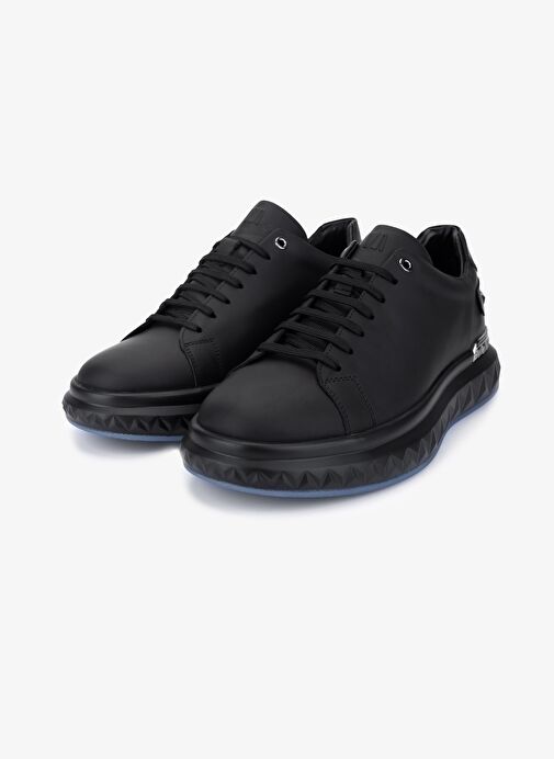 Valmenti Erkek Hakiki Deri Siyah Sneakers & Spor Ayakkabı - Görsel 5