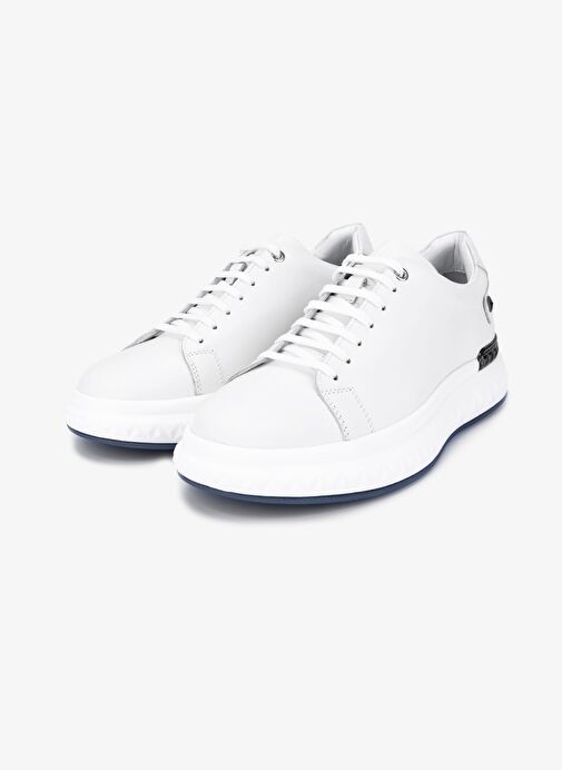 Valmenti Erkek Hakiki Deri Beyaz Sneakers & Spor Ayakkabı - Görsel 5