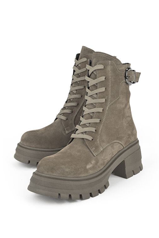 Ziya, Kadın Hakiki Deri Bot 143359Z6162 Vizon - Görsel 6