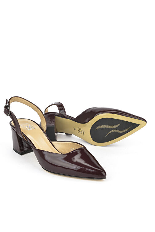 Ziya, Kadın Hakiki Deri Topuklu Ayakkabı 1511030Z2555 Bordo - Görsel 8