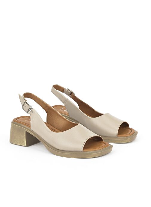 Ziya, Kadın Hakiki Deri Topuklu Sandalet 151992Z8004 Buz - Görsel 6