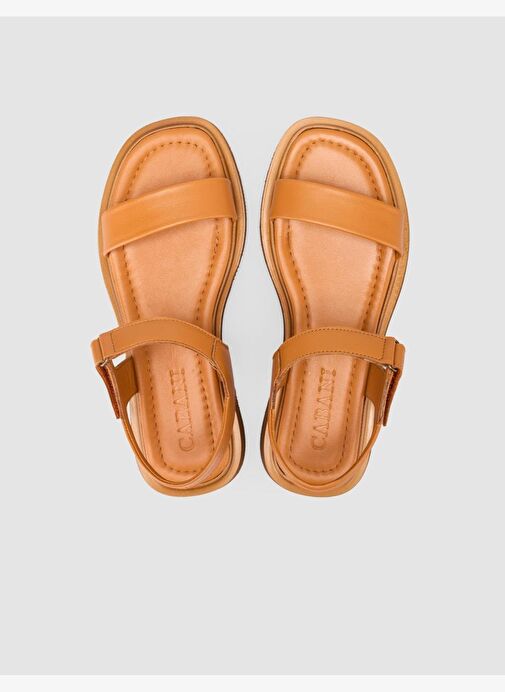 %100 Hakiki Deri Taba Kadın Sandalet - Görsel 5