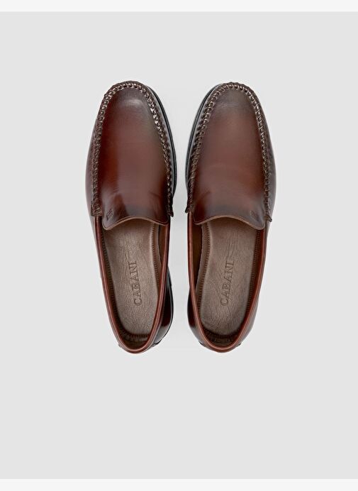 %100 Hakiki Deri Kahverengi Erkek Klasik Ayakkabı - Görsel 5
