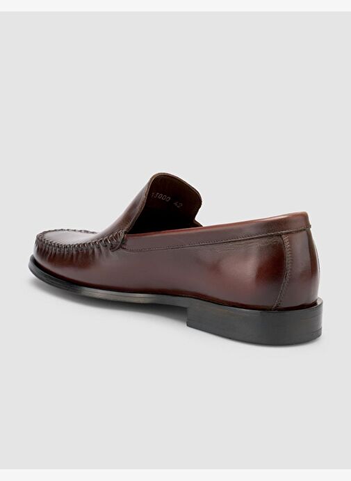 %100 Hakiki Deri Kahverengi Erkek Klasik Ayakkabı - Görsel 6