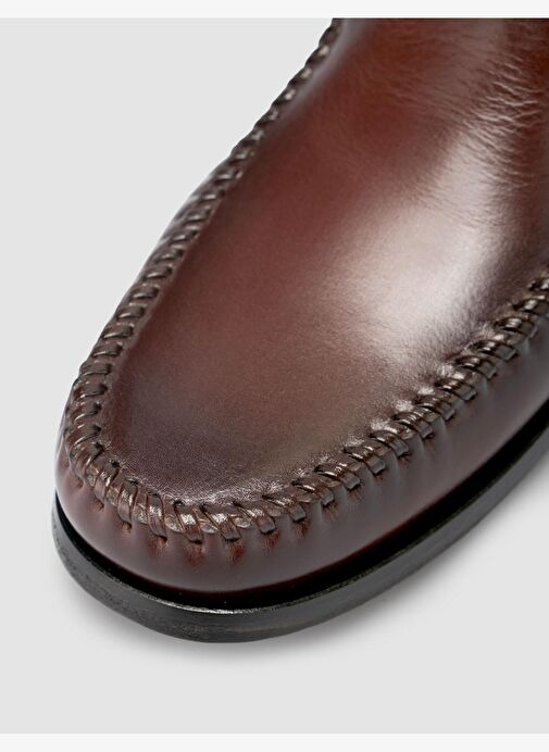 %100 Hakiki Deri Kahverengi Erkek Klasik Ayakkabı - Görsel 8