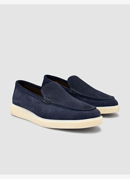 Süet Lacivert Erkek Loafer Ayakkabı - Görsel 3